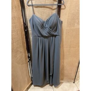 Wtoo Gray Chiffon Bridesmaid Formal Evening Gown Dress 18W